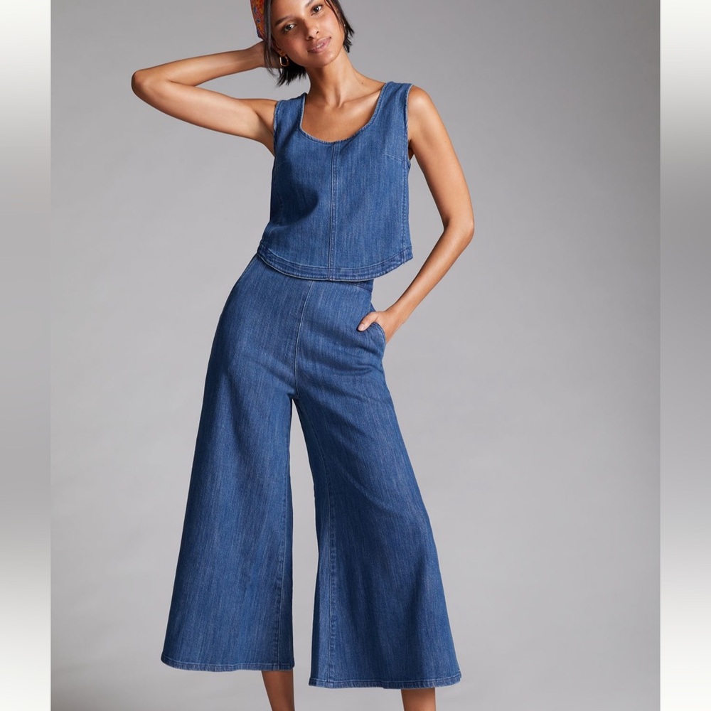 Pilcro Denim Wide-Leg Pant Set